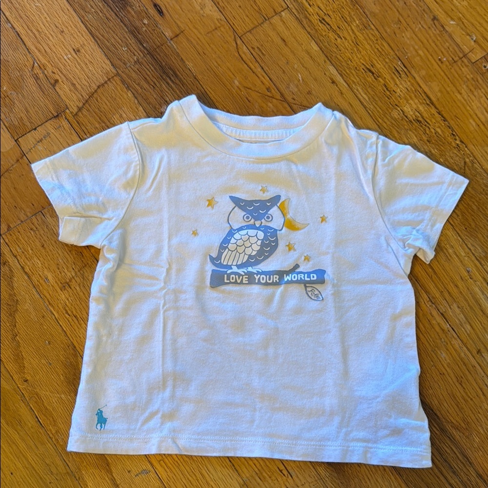 Kids Polo Ralph Lauren Owl Graphic T-Shirt size 18M